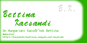 bettina kacsandi business card